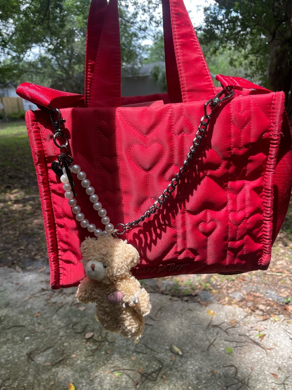 Xo Betsey Johnson Purse with original bag charms